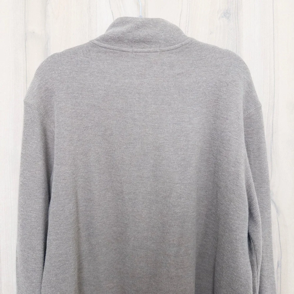 Banana Republic Mens Quarter Zip Pullover Size L Tan Quiet Luxury Preppy Minimal